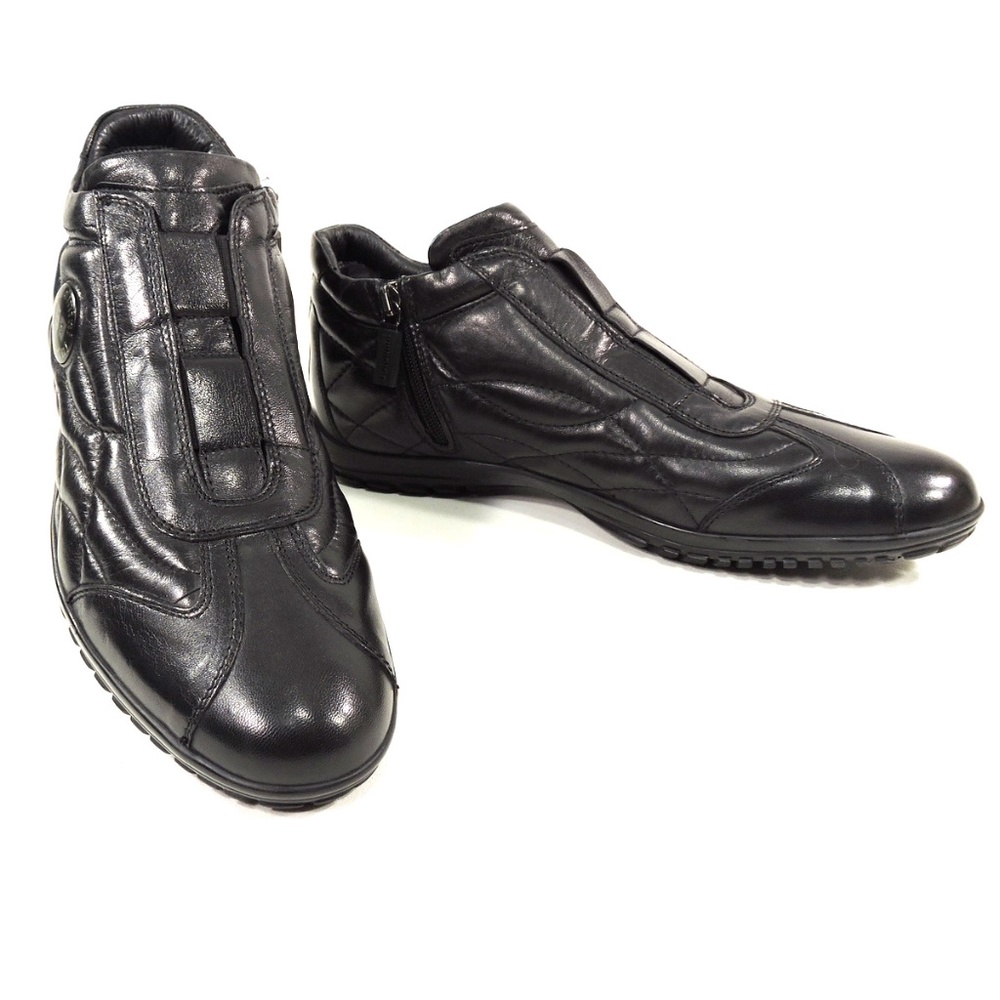 Baldinini🇮🇹 Men's Black Leather Winter Sneakers
